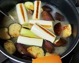 ゴマ油Wナス&長いネギ❀お味噌汁作り方5写真