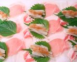 梨と梅肉の豚肉巻き作り方3写真