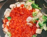 サラダチキンでずぼらトマトチキン煮込み作り方5写真