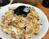 のり弁風！柔らか卵のシーチキン丼作り方4写真