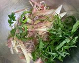 塩漬け鷄胸肉と水茄子の和香草和え作り方7写真