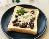 甘い小豆に塩きな粉トースト作り方6写真