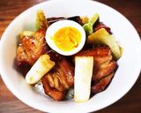 豚バラ肉と白ネギのスタミナ丼作り方5写真