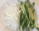塩麹茹でどりの冷たい鶏そうめん作り方2写真