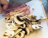 簡単^ ^マッシュルームとハムのオムレツ作り方1写真