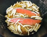 鮭としめじの炊き込みご飯・秋鮭ごはん作り方2写真