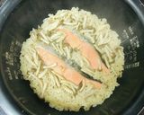 鮭としめじの炊き込みご飯・秋鮭ごはん作り方3写真