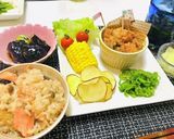 鮭としめじの炊き込みご飯・秋鮭ごはん作り方5写真