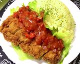 辛うまっ☆トマトサルサのカツライス☆作り方8写真