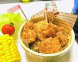カリッと一口唐揚げ・栄養晩ご飯メニュー作り方1写真