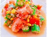 トマトとオクラにツナコーンで中華風サラダ作り方5写真