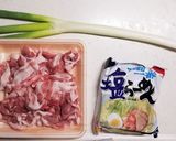 ☆ネギ塩豚つけ麺☆お店の味を 袋麺で実現作り方1写真