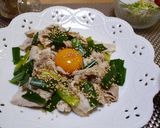 冷豚しゃぶとネギの黄身乗せ作り方4写真