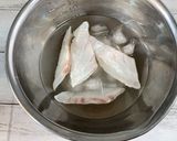 【椎茸粉使用♪】出汁ゼリー、魚介と一緒に作り方2写真