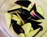 レンチンで茄子の煮浸し・塩昆布&かつお節作り方1写真