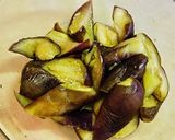 レンチンで茄子の煮浸し・塩昆布&かつお節作り方2写真
