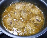 簡単！丸めないハンバーグのカレー煮作り方4写真