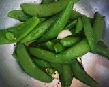 お弁当★スナップエンドウのピリ辛ナムル作り方1写真