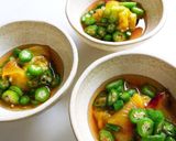 花オクラとオクラの酢の物作り方8写真