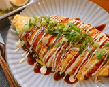 簡単♡豚バラともやしの豚平焼き作り方6写真