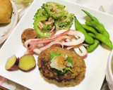和風豆腐ハンバーグといなり寿司で夕飯献立作り方3写真