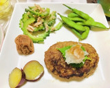 和風豆腐ハンバーグといなり寿司で夕飯献立作り方5写真