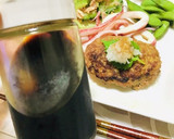 和風豆腐ハンバーグといなり寿司で夕飯献立作り方4写真