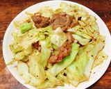 豚ハラミとキャベツのラー油ぽん酢炒め作り方7写真