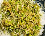 スプラウト＆海苔のワサビ醤油ごはん作り方1写真