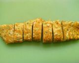 ゴーヤ入り玉子焼きのとびっこ乗せ作り方8写真