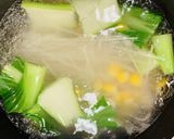 青菜とささみのスープ作り方4写真
