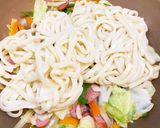 かつおの旨味をたっぷり利かせた焼うどん☆作り方23写真