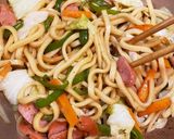 かつおの旨味をたっぷり利かせた焼うどん☆作り方28写真