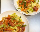 かつおの旨味をたっぷり利かせた焼うどん☆作り方29写真