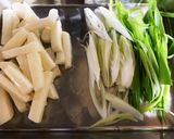 シャキシャキ長芋とネギの辛味噌炒め作り方1写真