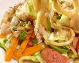 かつおの旨味をたっぷり利かせた焼うどん☆作り方32写真