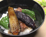 とろとろ食感！ナスのかば焼き丼作り方7写真