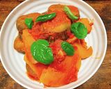 ゼブラ茄子とかぼちゃのトマト煮作り方8写真