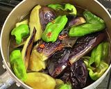 煮魚の煮汁で茄子とピーマンの煮浸し作り方5写真