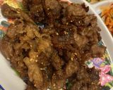 牛コマのごま醤油揚げ作り方7写真