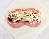 ハムとチーズのピザ風春巻き作り方3写真