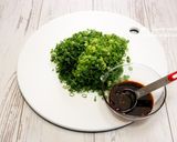 厚揚げ(絹揚げ)のピリ辛ネギまみれ。作り方2写真