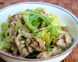 豚肉と長ネギの大葉にんにく醤油炒め♪作り方2写真
