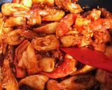 竹輪とカニカマで!ヤンニョムチキン味作り方5写真