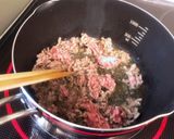 月見甘辛そぼろうどん作り方3写真