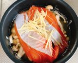 秋鮭としめじの炊き込みご飯作り方3写真