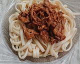 ケチャップソースの肉うどん作り方6写真