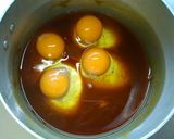 カホチャの煮物の残り汁で炒り卵作り方1写真