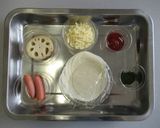 キョウザの皮で作る‼簡単れんこんピザ作り方1写真