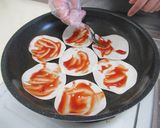 キョウザの皮で作る‼簡単れんこんピザ作り方5写真